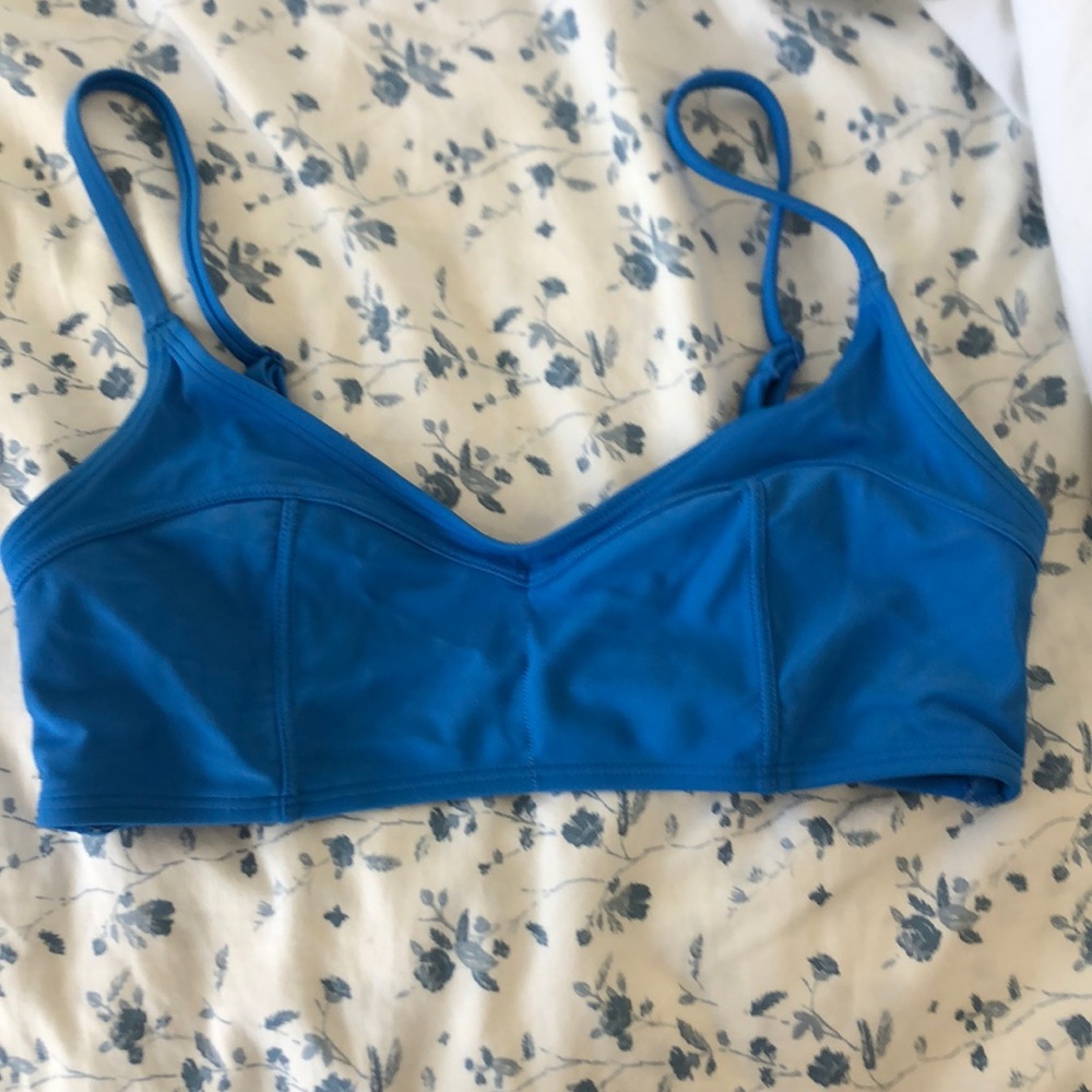 Blue bikini top